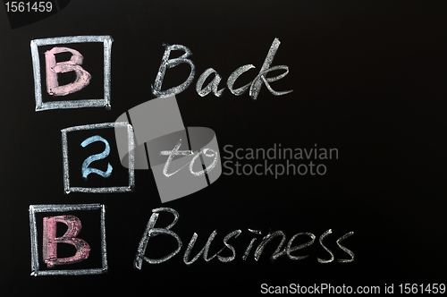 Image of Acronym of B2B - Back to Business