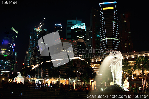 Image of Night view of Singapore city