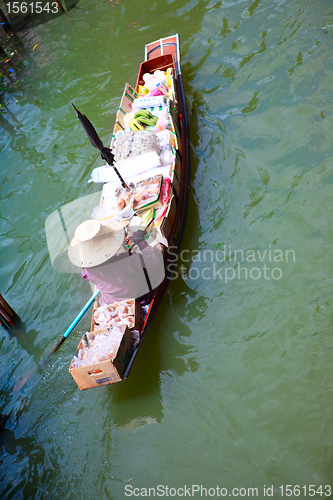 Image of Vendor on floating market 