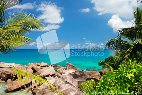 Image of Beautiful rocky coast in Seychelles