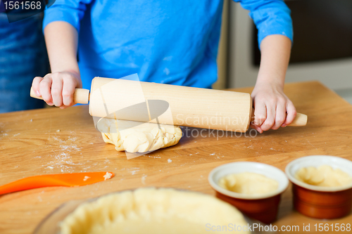 Image of Baking a pie closeup