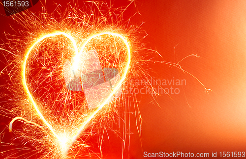 Image of Hot Heart Background