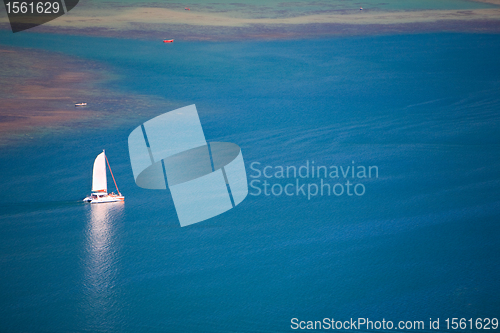 Image of Small boat in ocean