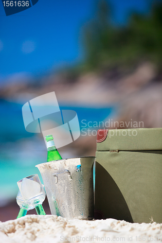 Image of Beach picnic closeup