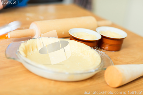 Image of Baking a pie closeup