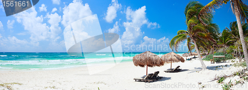 Image of Caribbean beach panorama