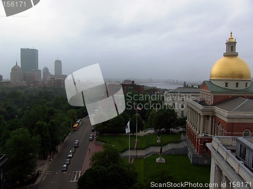 Image of Statehouse with View of City