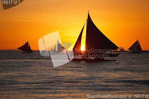 Image of Sunset at ocean