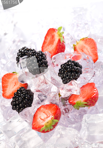 Image of Ice Strawberries and Blackberries