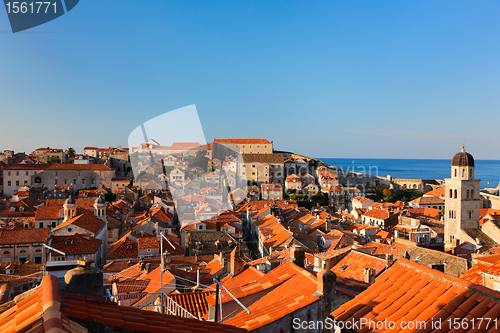 Image of Dubrovnik old town red roofs