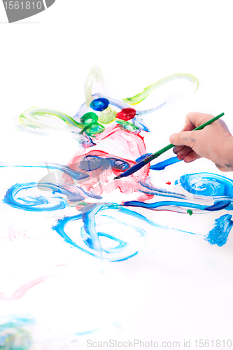 Image of Boy painting