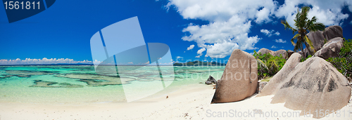 Image of Seychelles beach panorama