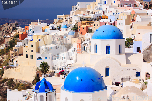 Image of Traditional Greek little town Oia in Santorini