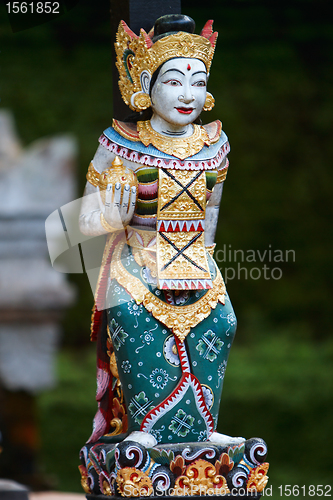 Image of Vertical photo of beautiful Balinese statue
