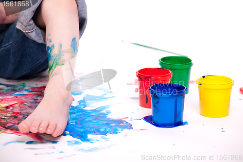 Image of Boy painting
