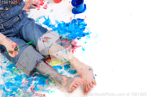 Image of Boy painting