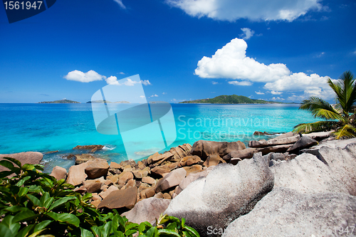 Image of Beautiful rocky coast in Seychelles