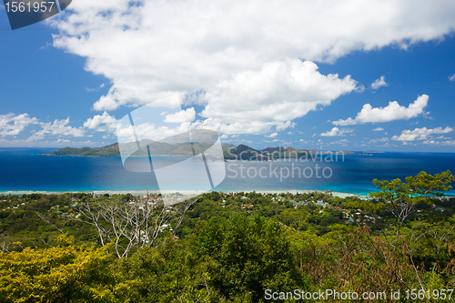 Image of Seychelles landscape from above