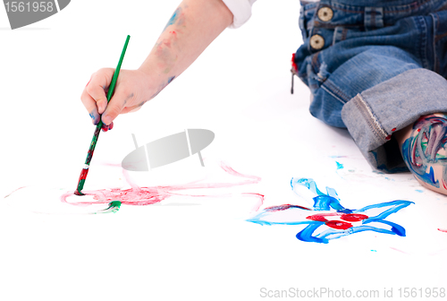 Image of Boy painting