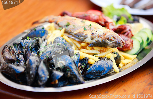 Image of Seafood and french fries