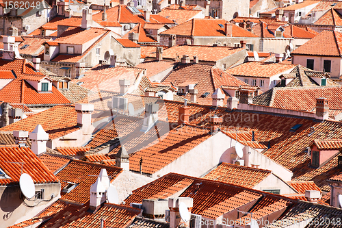 Image of Dubrovnik old town red roofs