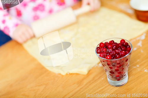 Image of Baking a pie closeup