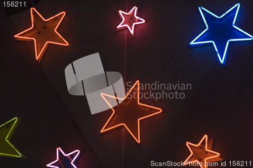 Image of Star shaped neon lights