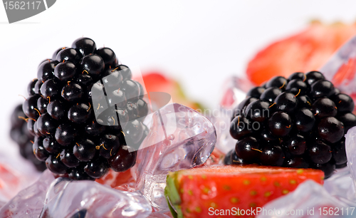Image of Ice Strawberries and Blackberries