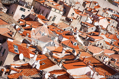 Image of Dubrovnik old town red roofs