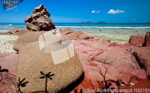 Image of Beautiful rocky coast in Seychelles