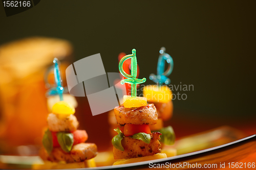 Image of Platter of colorful appetizers