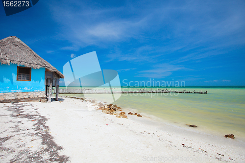 Image of Colorful little house at beach