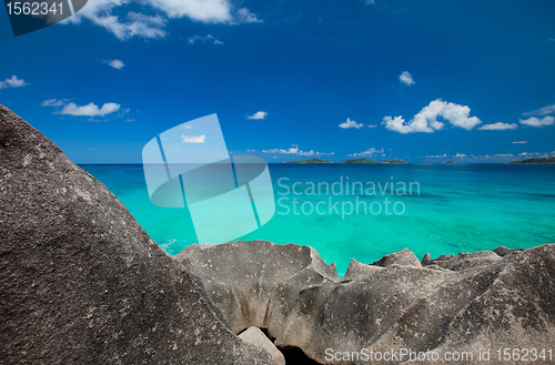 Image of Beautiful rocky coast in Seychelles