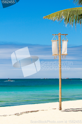 Image of Vertical photo of tropical beach