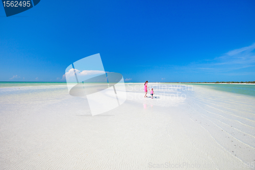 Image of Mother and daughter on vacation