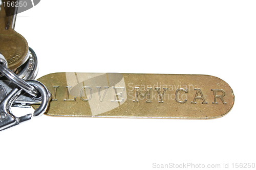 Image of brass car key fob