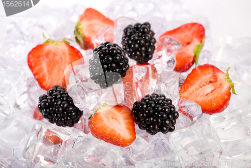 Image of Ice Strawberries and Blackberries