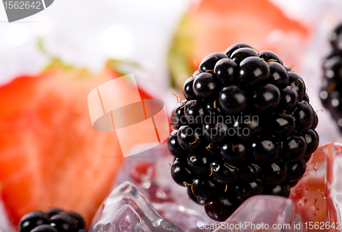 Image of Ice Strawberries and Blackberries