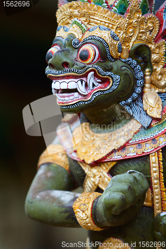 Image of Closeup of Balinese God statue