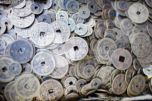 Image of Collection of old Chinese coins