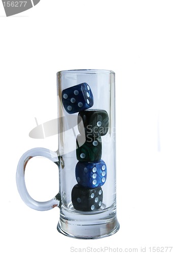 Image of Glass with dices