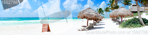 Image of Caribbean beach panorama