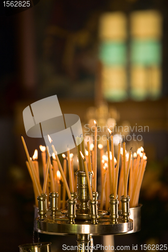 Image of Candles in Church