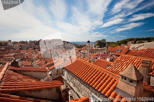 Image of Dubrovnik old town red roofs