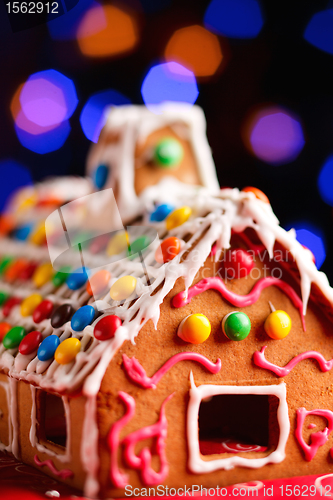 Image of Closeup of gingerbread house