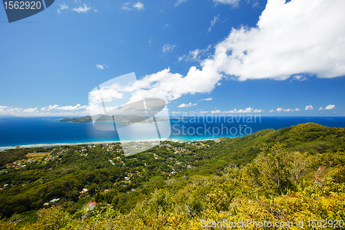 Image of Seychelles landscape from above
