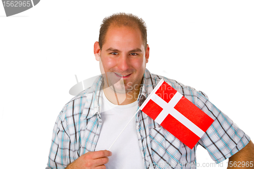 Image of Young men with danish flag