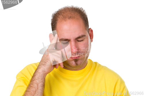 Image of Contemplative young man