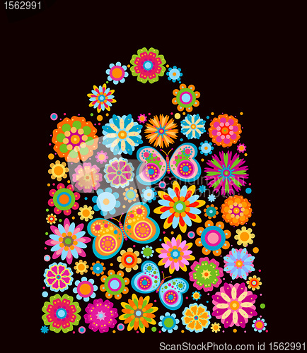 Image of flowers bag shape