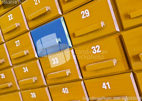 Image of Individual wooden box in the closet